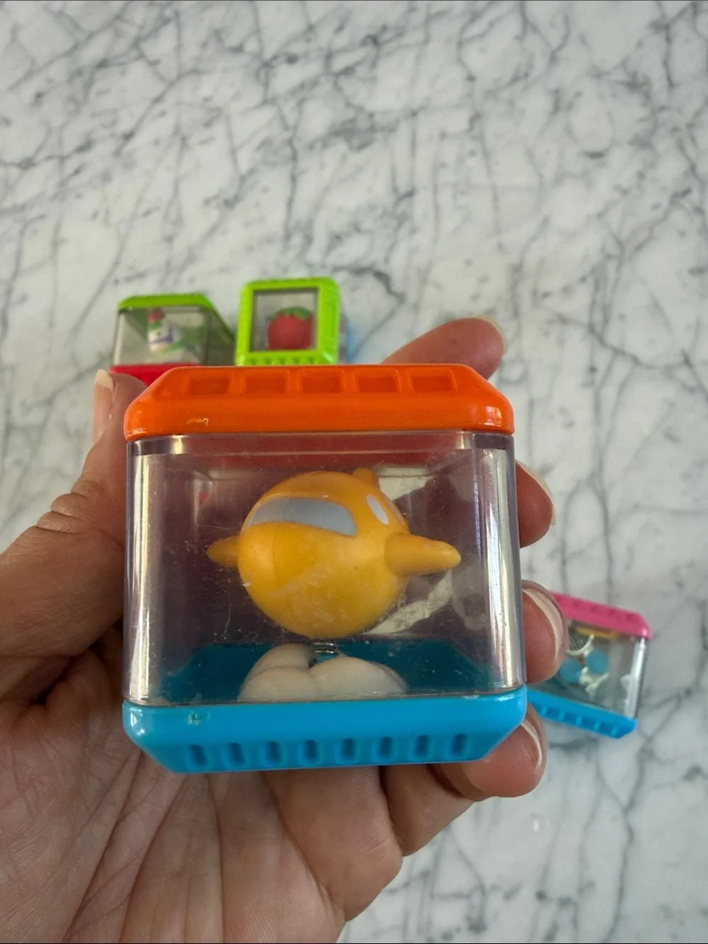 Fisher-Price Peek-A-Boo Mini Play Cubes Block Bundle X5